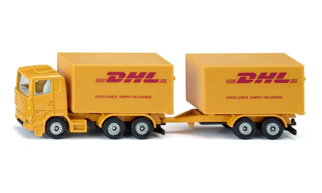 SIKU Super 1694 camion DHL remorque jaune métal