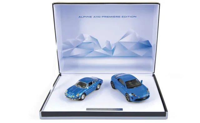 Norev Coffret Alpine A110 1973&2017 bleu voiture miniature 1/43
