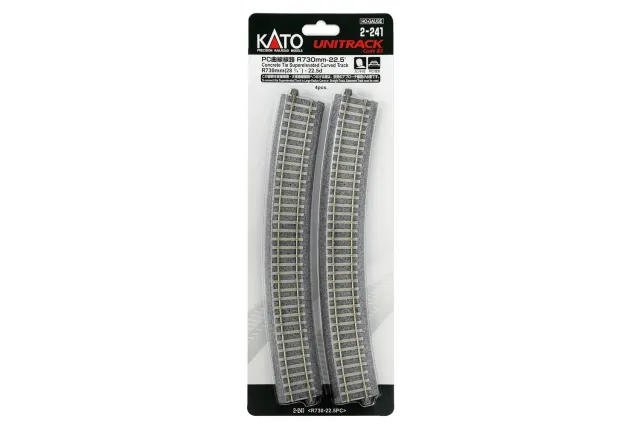 MINIS voie courbe R730 22,5° rail traverses béton lot de 4