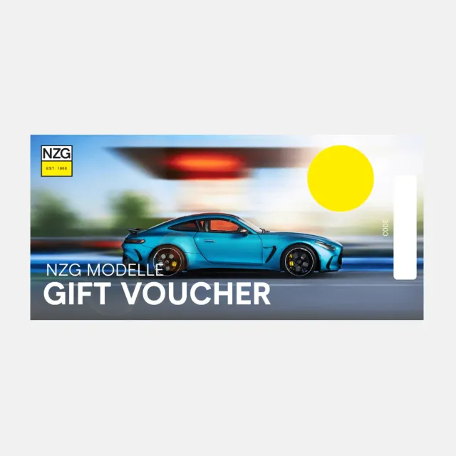 NZG carte cadeau physique 50 € motif voiture