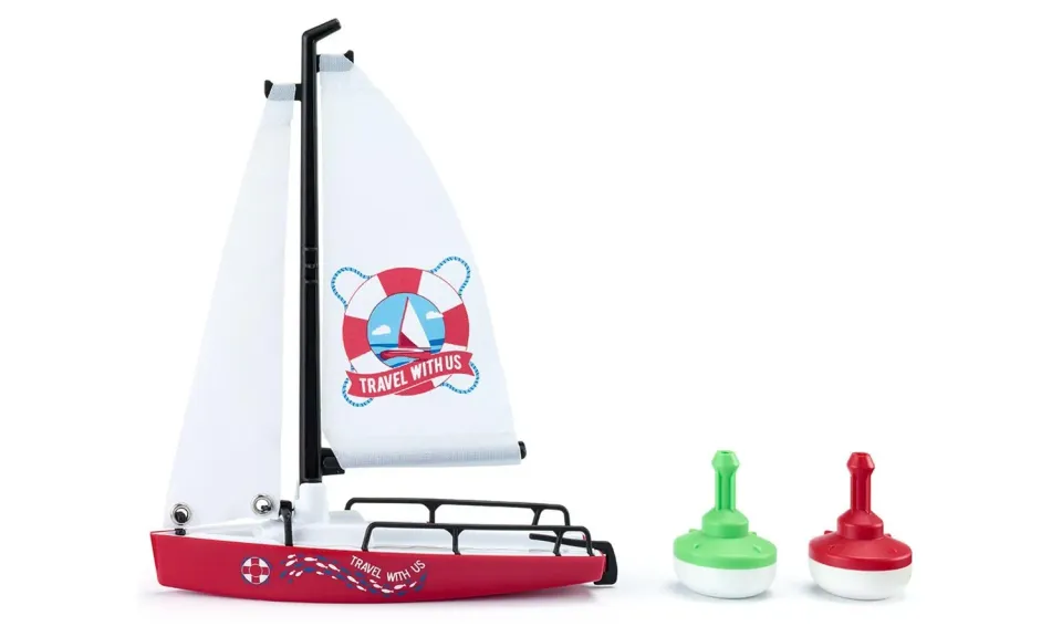 Siku Super 1752 voilier bateau miniature blanc rouge bouées