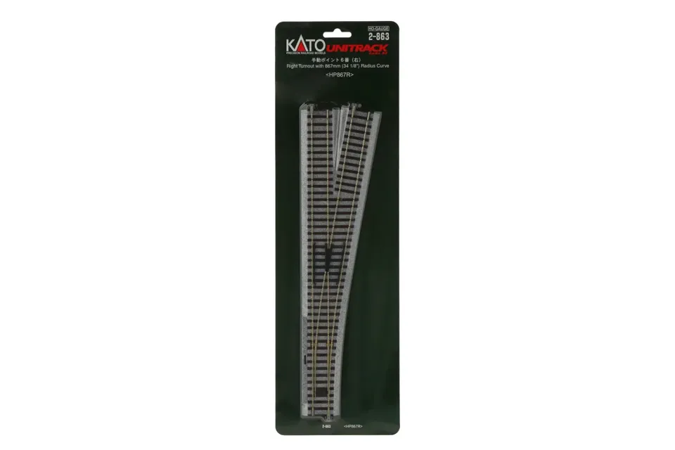 MINIS R867mm 10° aiguillage droit 1 pièce N