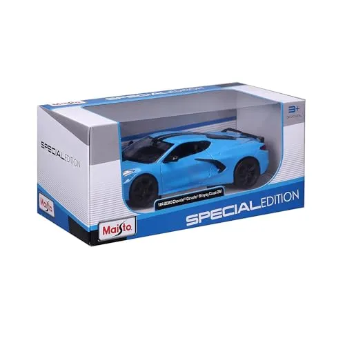 Maisto Chevrolet Corvette voiture miniature bleue 1/24 métal