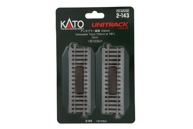 MINIS voie dételeuse droite 123 mm rail lot de 2