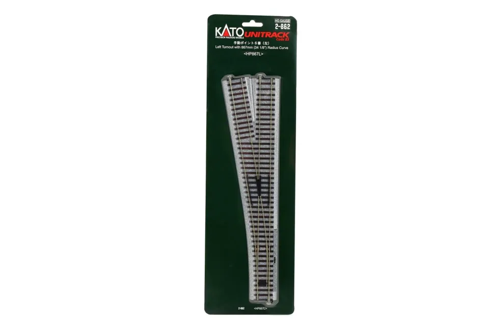 MINIS R867mm 10° aiguillage gauche rail 1 pièce