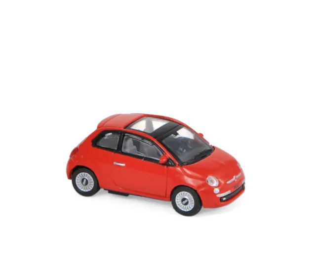 Norev Fiat 500 2007 miniature 1/87 rouge citadine