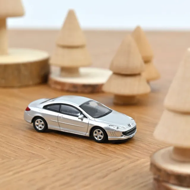 Norev Peugeot 407 Coupé 2006 miniature 1/87 argent plastique