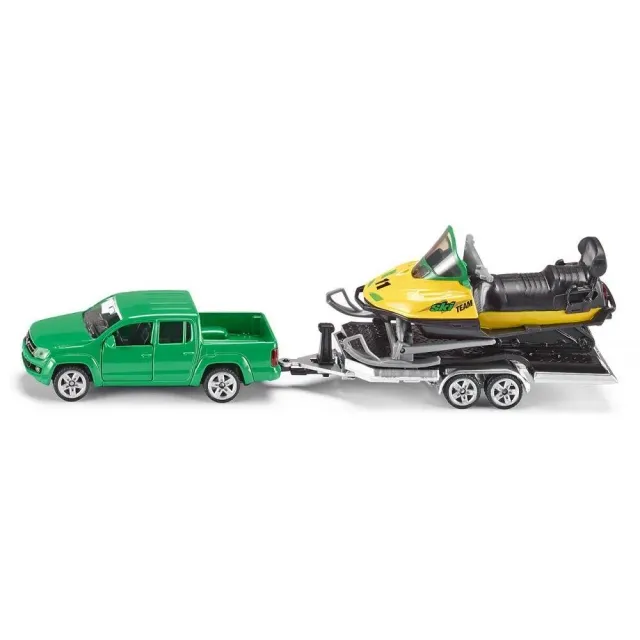 Siku Super 2548 pick-up remorque miniature vert motoneige 1:55