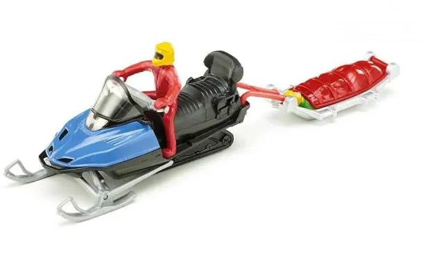 Siku Super 1684 motoneige miniature avec traineau secours