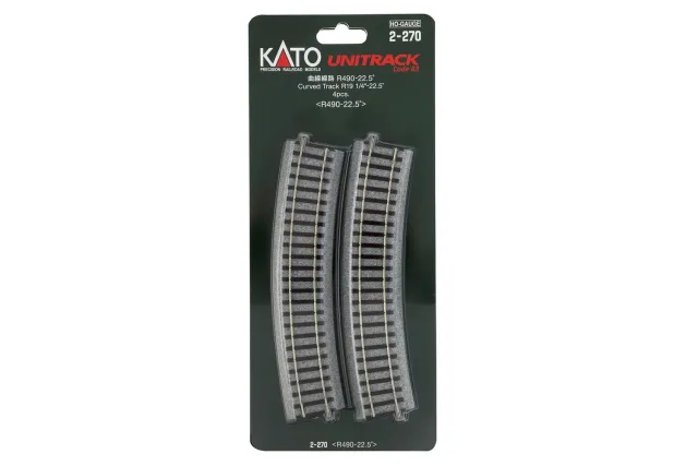 MINIS rail courbe R490mm 22,5° lot de 4 échelle N