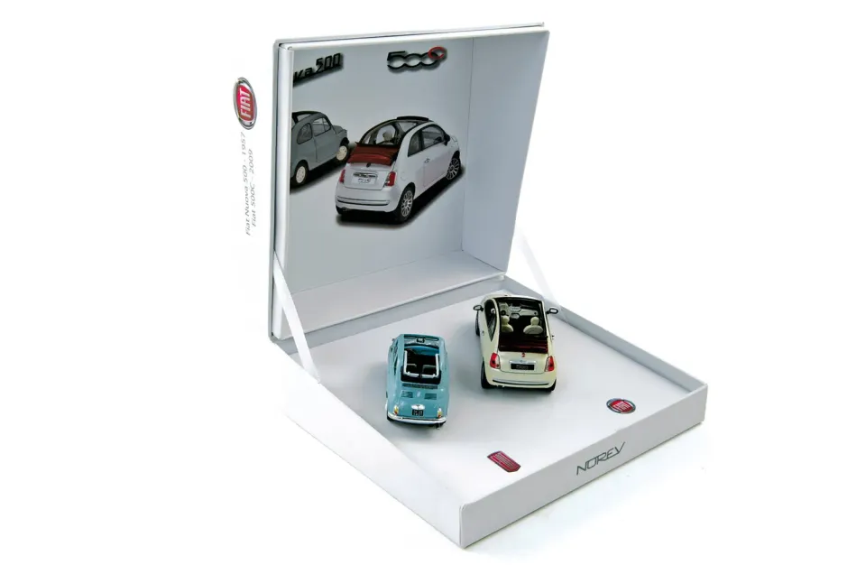 Norev Fiat 500 1957 & 500 C 2009 miniature 1/43 coffret 2 limitée