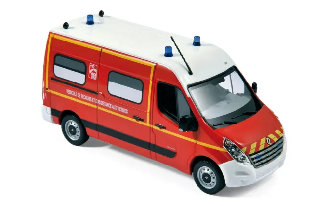 Norev Renault Master 2011 Pompier VSAV miniature 1/43