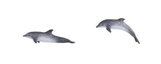 MINIS Dauphins figurines décor lot de 2 résine N