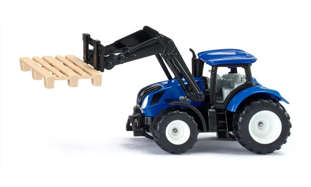 SIKU Super 1544 tracteur New Holland fourche palette bleu