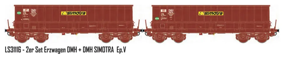 MINIS DMH SNCF Simotra coffret 2 wagons minerai Ep.V