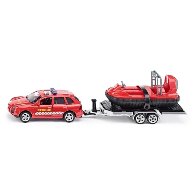 Siku Super 2549 Cayenne remorque aéroglisseur miniature 1/55 rouge