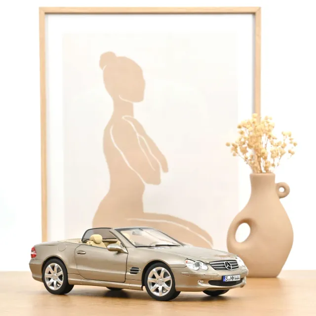 Norev Mercedes SL 500 2003 miniature 1/18 beige travertin