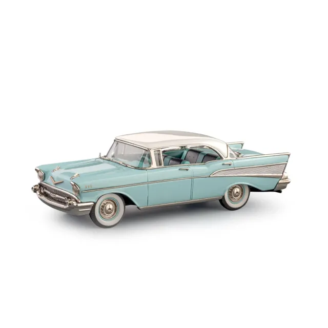 Brooklin 1957 Chevrolet Bel-Air miniature bleu-blanc