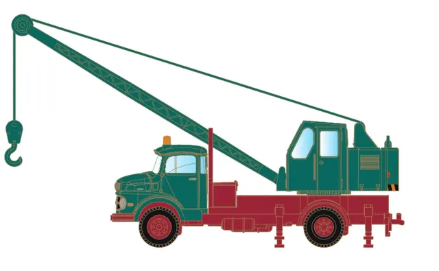 MINIS MB L322 camion grue vert rouge Fuchs