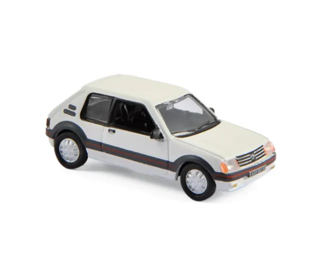 Norev Peugeot 205 GTi 1984 miniature 1/87 blanc meije