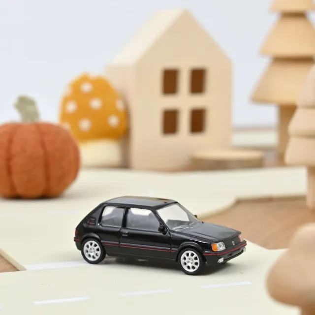 Norev Peugeot 205 GTI 1988 miniature 1/54 noir 130 ch