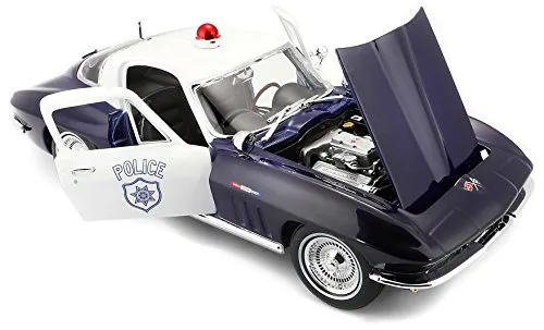 Maisto Chevrolet Corvette 1965 miniature 1/18 police métal jouet