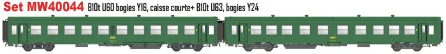 MINIS USI B10t SNCF 2 voitures voyageurs 2e classe