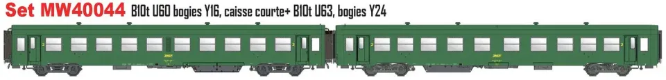 MINIS USI B10t SNCF 2 voitures voyageurs 2e classe