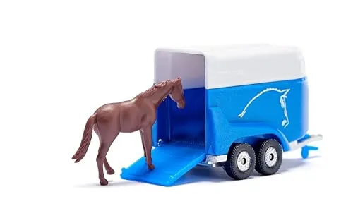 Siku Farmer 1651 Jeep remorque chevaux miniature métal cheval inclus