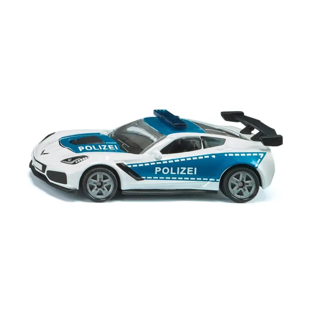 Siku Super 1525 Corvette ZR1 Voiture de police bleu/blanc