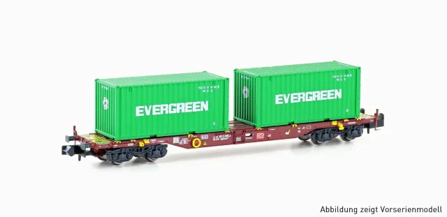 MINIS Sgjkkmms 699 DB wagon porte-conteneurs Evergreen
