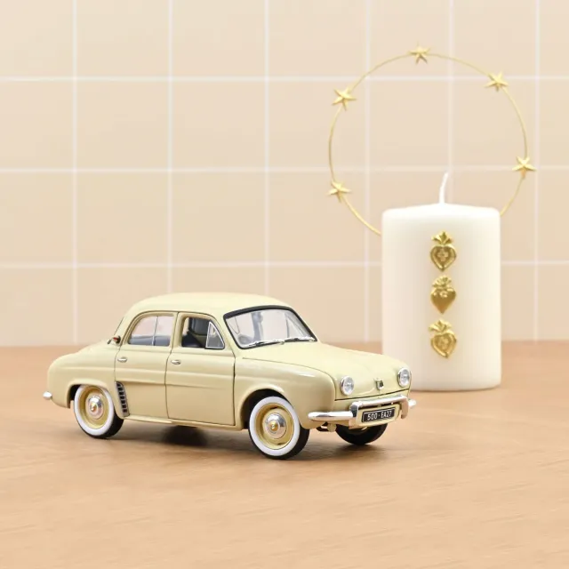 Norev Renault Dauphine 1958 miniature 1/18 Beige ouvrants
