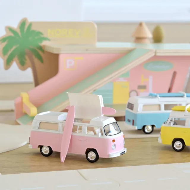 Norev Volkswagen Combi T2b Camper Van 1973 Jet-car 1/43 rose