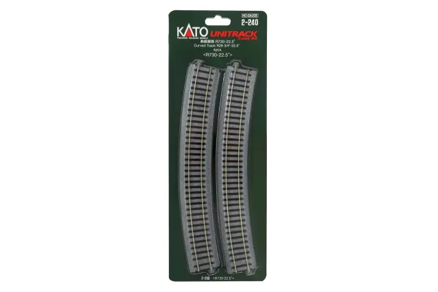 MINIS R730mm 22,5° voie courbe lot de 4 rayons larges