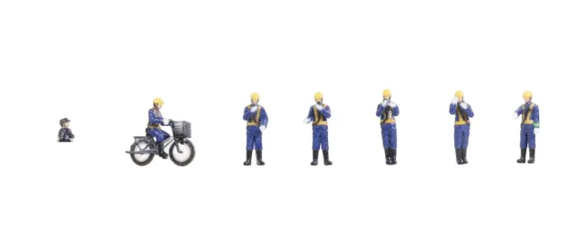 MINIS Fracht-Terminal Crew figurines set 7 peintes