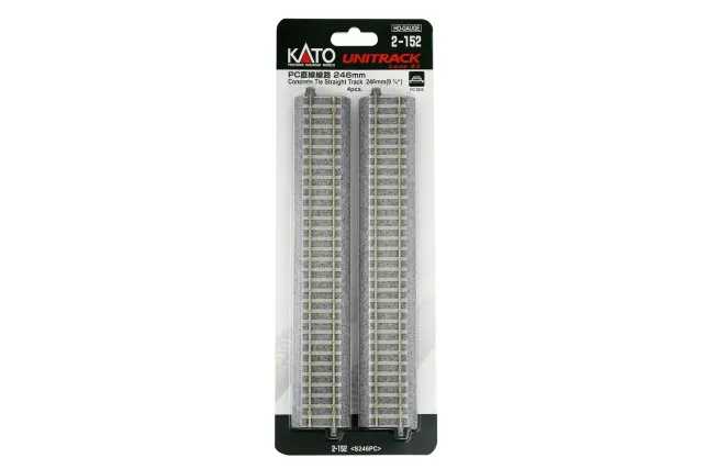 MINIS rail droit 246mm voie béton traverses x4