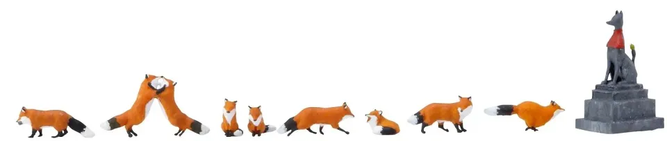 MINIS Füchse figurine animale 1/87 lot renards roux