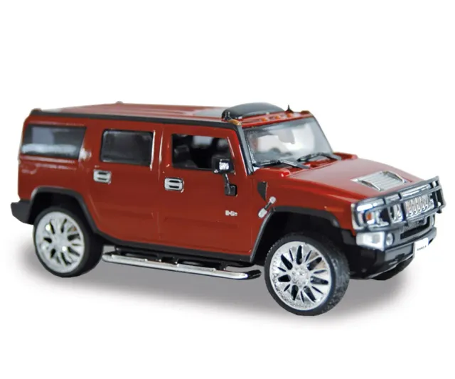 Norev Hummer H2 SUV 2004 miniature 1/43 rouge SUV