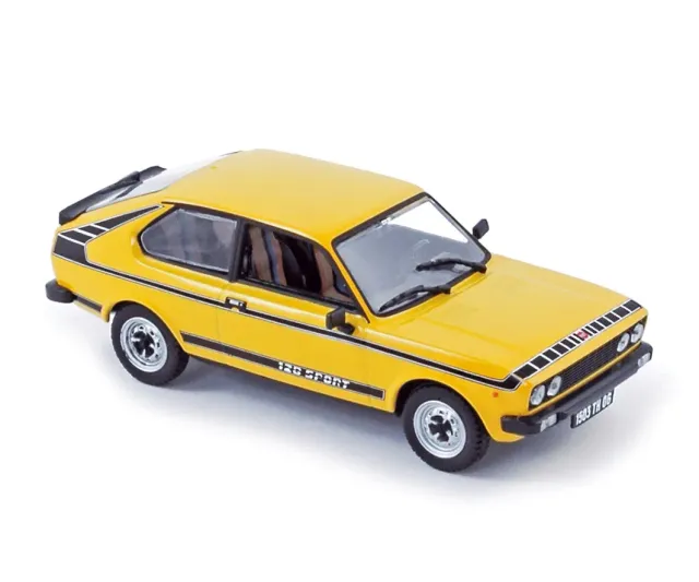 Norev Fiat 128 Coupe Sport 1978 voiture miniature 1/43 jaune