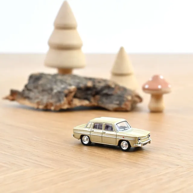 Norev Renault 8 1964 voiture miniature 1/87 beige métal