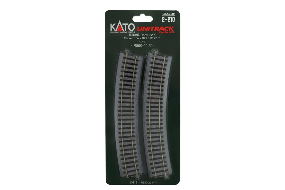 MINIS voie courbe R550mm 22,5° rail lot de 4