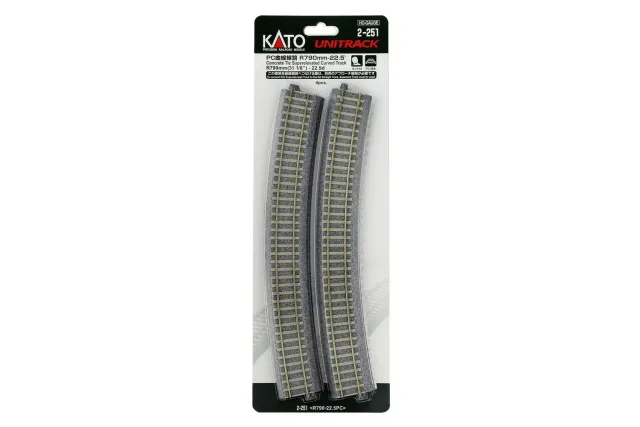 MINIS R790 22,5° rail courbe surélevé béton 4 pcs N