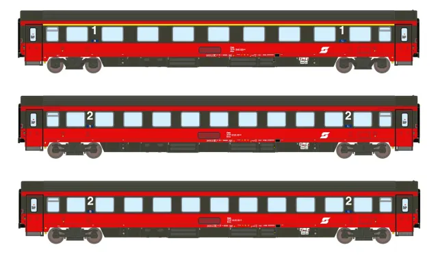 MINIS Amz Bmz voiture voyageurs ÖBB EC64 3 caisses Ep.V