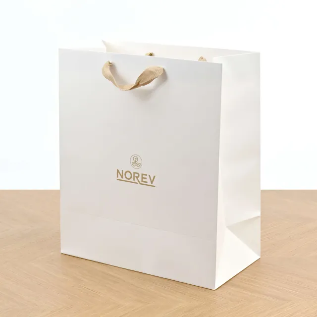Norev sac papier blanc mat 35x18x40cm 2 miniatures 1/18