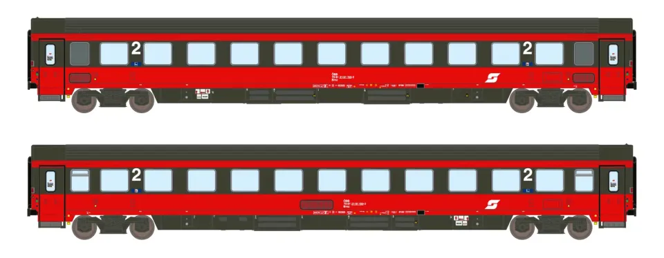 MINIS Bmz ÖBB EC 64 voitures voyageurs N set 2