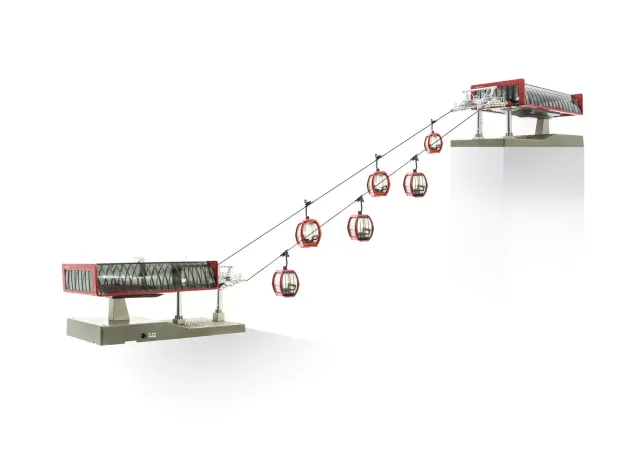 MINIS D-Linie téléphérique 6 Omega V rouge 1:87