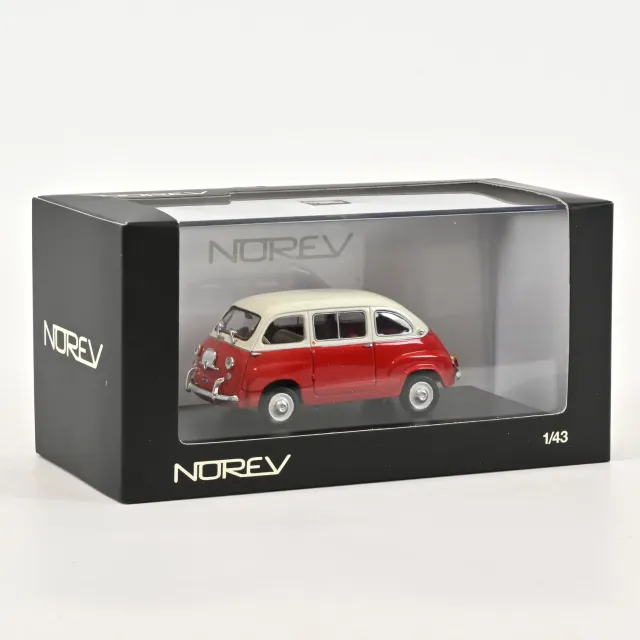 Norev Fiat 600 Multipla 1963 voiture miniature rouge 1/43 ancienne