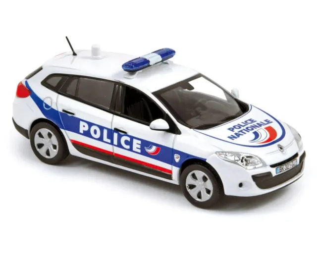 Norev Renault Megane 2009 miniature 1/43 police nationale