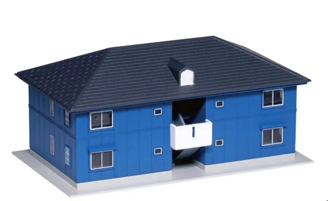 MINIS Michael Lane Apartments maison miniature bleue